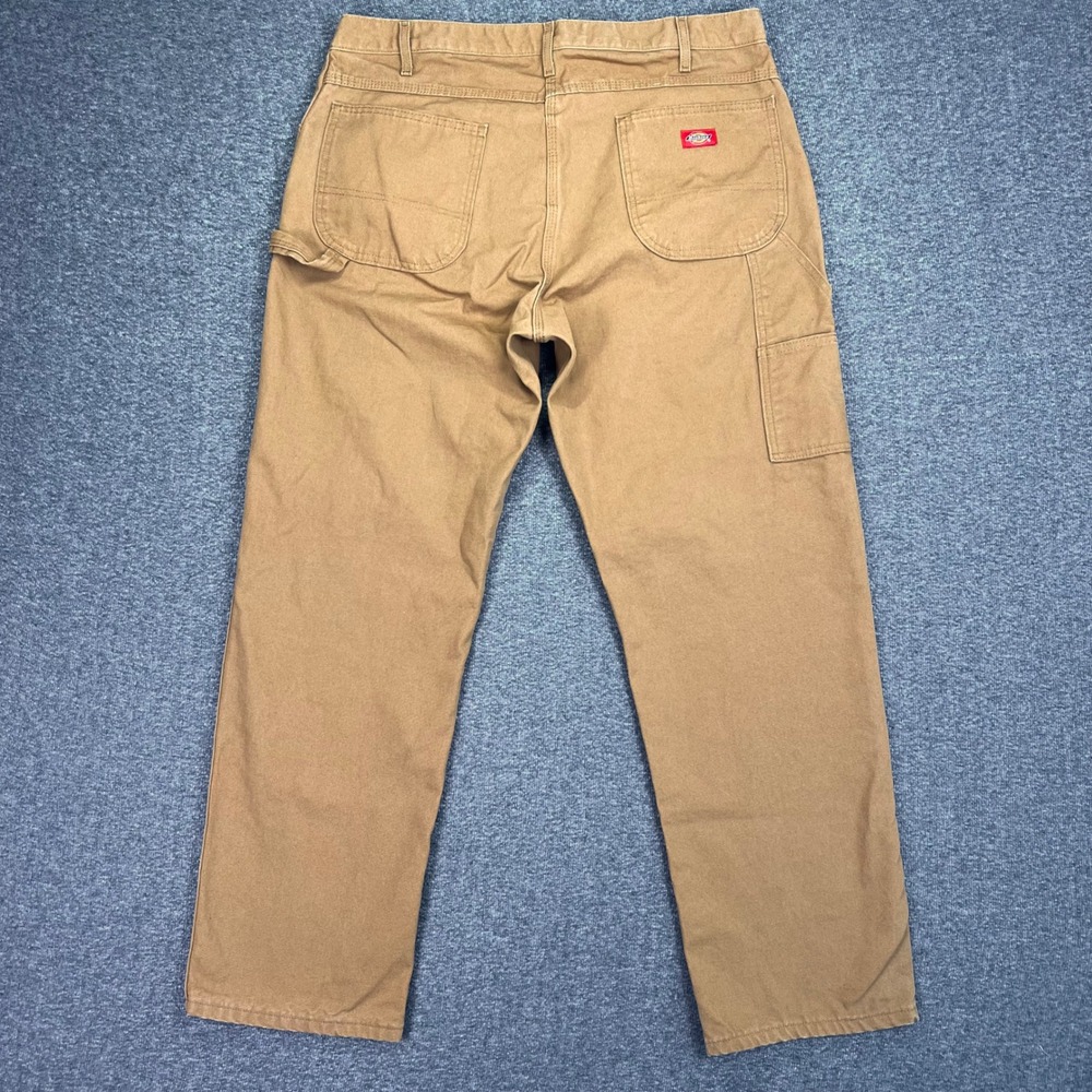 Dickies Carpenter Pants Mens 38x32 Brown Duck Canvas Workwear Utility Rugged Y2K - Picture 2 of 12